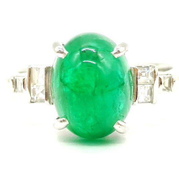 Jewelry Ring Emerald 4.28ct Platinum 4100183
